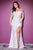 Cinderella Divine Bridals- CD930C Off Shoulder High Slit Fitted Bridal Dress Wedding Dresses 16 / Off White