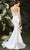 Cinderella Divine Bridals - CD937W Embroidered V Neck Mermaid Gown Wedding Dresses