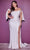 Cinderella Divine Bridals - CD944WC Off Shoulder Dress with Slit Wedding Dresses 16 / Off White