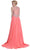 Cinderella Divine C215 - Bedazzled Ruched Bod Flowy Gown Special Occasion Dress