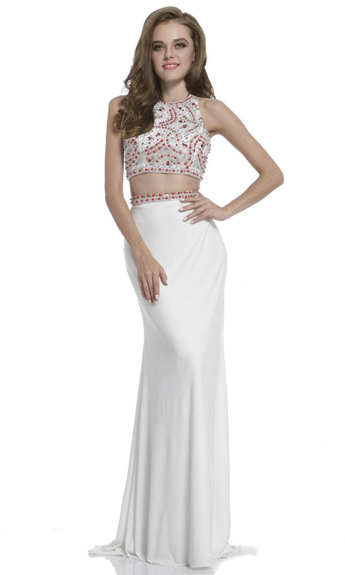 Cinderella Divine C278 - Beaded Two-Piece Evening Dress Special Occasion Dress 6 / White-Red