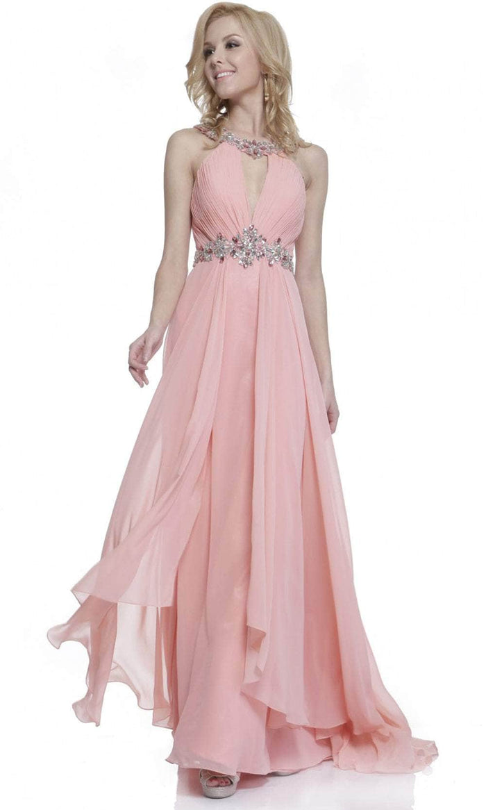 Cinderella Divine C290 - Jewel Ornate A-Line Dress Special Occasion Dress 4 / Dark Blush
