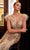 Cinderella Divine - C57 Embellished Deep V Neck Mermaid Gown Evening Dresses