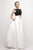 Cinderella Divine - CA316 Two-Piece Beaded Cap Sleeve Ballgown Special Occasion Dress 2 / Black/White