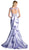 Cinderella Divine - Cap Sleeve Appliqued Plunging Illusion Gown Special Occasion Dress