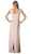 Cinderella Divine - Cap Sleeve Pleated Bodice A-Line Long Formal Dress Special Occasion Dress