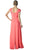 Cinderella Divine - Cap Sleeve Pleated Bodice A-Line Long Formal Dress Special Occasion Dress