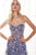 Cinderella Divine - CB046 Floral Appliqued Bustier Overskirt Gown Evening Dresses