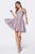Cinderella Divine - CD0132 Cold Shoulder Glitter Tulle Cocktail Dress Cocktail Dresses XS / Mauve