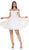 Cinderella Divine - CD0132 Cold Shoulder Glitter Tulle Cocktail Dress Cocktail Dresses XS / Off White
