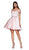 Cinderella Divine - CD0140 Off Shoulder Satin A-Line Dress Homecoming Dresses XXS / Blush