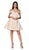 Cinderella Divine - CD0140 Off Shoulder Satin A-Line Dress Homecoming Dresses XXS / Champagne