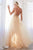 Cinderella Divine - CD0154 Plunging Beaded Appliqued Tulle Dress Prom Dresses