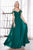 Cinderella Divine - CD0156 Off Shoulder Pleated Bodice Chiffon Dress Bridesmaid Dresses XXS / Teal