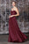 Cinderella Divine - CD0165 Strapless Sweetheart A-line Gown Bridesmaid Dresses XXS / Burgundy