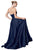 Cinderella Divine - CD0165 Strapless Sweetheart A-line Gown Bridesmaid Dresses XXS / Navy