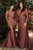 Cinderella Divine - CD0168 Plunging V-Neck Long Sleeve Mermaid Gown Evening Dresses