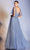 Cinderella Divine - CD0175 Embellished V neck A-line Gown Prom Dresses