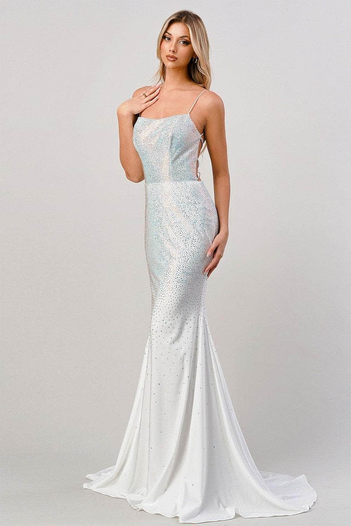 Cinderella Divine CD0179 - Fully Sequined Long Gown Prom Dresses XXS / White Multi