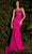 Cinderella Divine CD0179 - Fully Sequined Long Gown Special Occasion Dress XXS / Neon Fuchsia