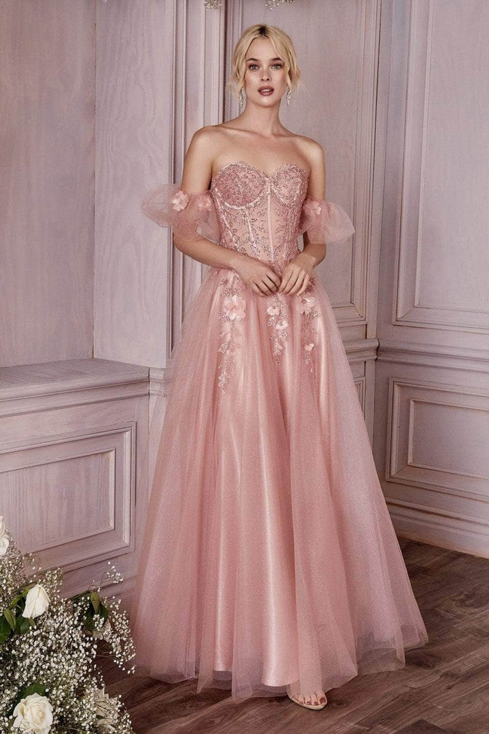 Cinderella Divine CD0191 - Beaded Corset Prom Dress Prom Dresses XXS / Blush
