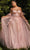 Cinderella Divine CD0191C - Glitter Print Corset Prom Dress Prom Dresses 2X / Blush