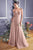Cinderella Divine - CD184 Sleeveless Pleated Tulle A-Line Gown Bridesmaid Dresses 4 / Blush