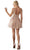 Cinderella Divine - CD204 Embroidered Deep V-neck A-line Dress Cocktail Dresses