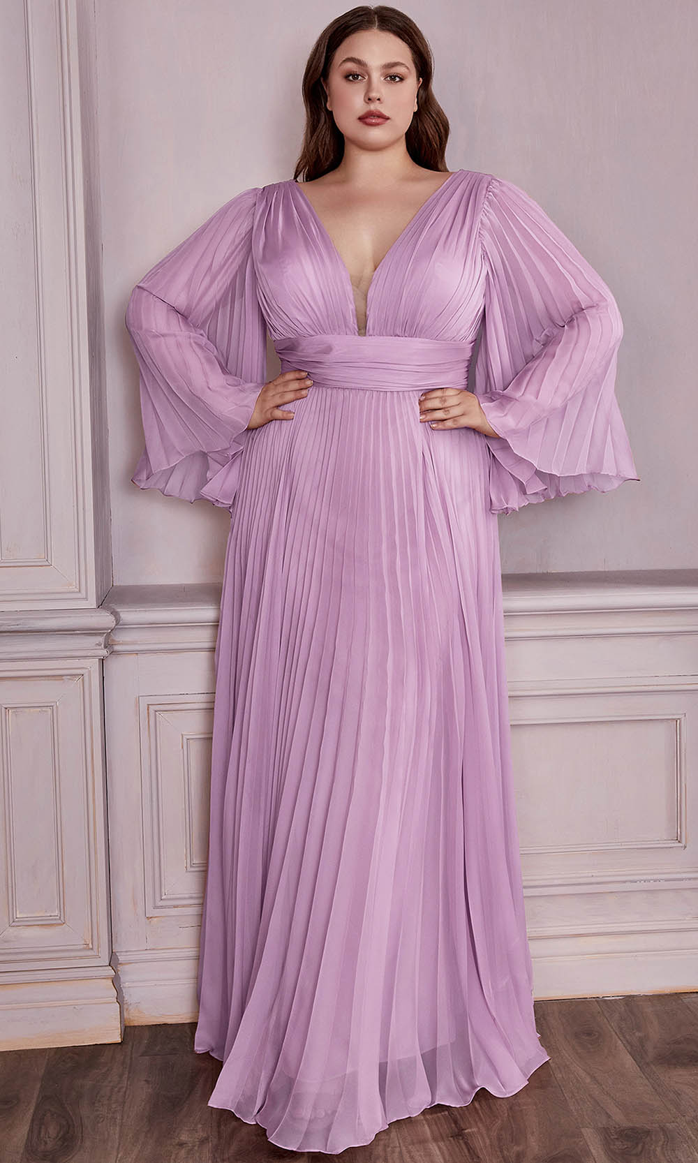 Cinderella Divine CD242C - Bell Sleeve Evening Gown – Couture Candy
