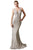 Cinderella Divine - CD901 Geometric Embellished Sheath Dress Evening Dresses 2 / Platinum
