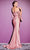 Cinderella Divine - CD943 Off-Shoulder High-Slit Fitted Evening Dress Bridesmaid Dresses