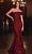 Cinderella Divine CD980 - One Shoulder Evening Gown Special Occasion Dress 2 / Burgundy