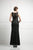 Cinderella Divine - CF067L Floral Lace Mock Two-Piece Sheath Long Formal Dress Special Occasion Dress