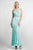 Cinderella Divine - CF067L Floral Lace Mock Two-Piece Sheath Long Formal Dress Special Occasion Dress XS / Mint