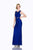 Cinderella Divine - CF067L Floral Lace Mock Two-Piece Sheath Long Formal Dress Special Occasion Dress XS / Royal