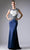 Cinderella Divine CF121 - Appliqued Sheath Evening Dress Special Occasion Dress S / Navy