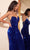 Cinderella Divine CH151 - Sequined Strapless Prom Gown Special Occasion Dress XXS / Royal