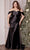 Cinderella Divine CH163C - Metallic Prom Dress Special Occasion Dress 2X / Black