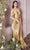 Cinderella Divine CH163C - Metallic Prom Dress Special Occasion Dress 2X / Gold