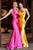 Cinderella Divine - CH164 One-Shoulder Fitted Satin Gown Special Occasion Dress