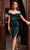 Cinderella Divine - CH190 Cowl Off-Shoulder Neckline Full Sequin Cocktail Dress - 1 pc Platinum In Size S Available CCSALE S / Emerald