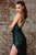 Cinderella Divine - CH225 Sequined Plunging V-neck Sheath Dress Pageant Dresses XXS / Emerald