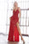 Cinderella Divine - CH225 Sequined Plunging V-neck Sheath Dress Pageant Dresses XXS / Red