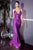 Cinderella Divine - CH236 Open Back Ruched Satin Evening Gown Evening Dresses XXS / Orchid