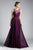 Cinderella Divine - CJ251 Illusion Neckline A-Line Chiffon Dress Evening Dresses 2 / Eggplant
