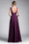 Cinderella Divine - CJ251 Illusion Neckline A-Line Chiffon Dress Evening Dresses
