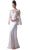 Cinderella Divine - CR771 Embellished Scalloped V-neck Sheath Dress Special Occasion Dress