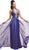 Cinderella Divine - Crystal Embellished Ruched High Neck Evening Dress Special Occasion Dress 2 / Royal