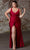 Cinderella Divine - Draped Sheath Prom Dress CD157 - 1 pc Burgundy In Size 24 Available CCSALE 24 / Burgundy