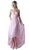 Cinderella Divine - Embellished Halter High Low A-line Dress Evening Dresses XS / Pink